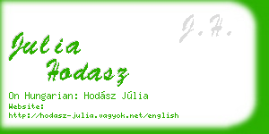 julia hodasz business card