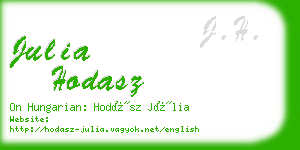 julia hodasz business card